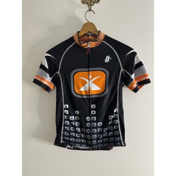 Sugoi Try Sports Cycling Jersey XS Black Orange Men’s Bike Racing Full Zip - Picture 1 of 10